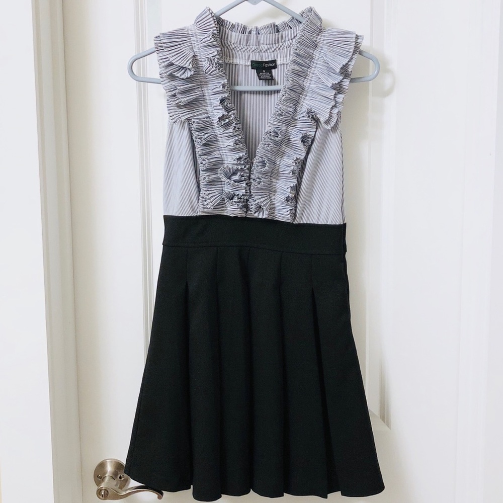 Blue & black work dress (small)